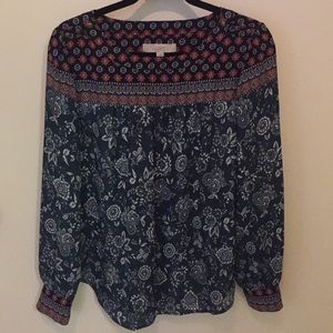 Ann Taylor Loft Blue Blouse Size Small